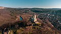 Aerial view towards the Patriarch church, restored in 1981 (03.03.2021)