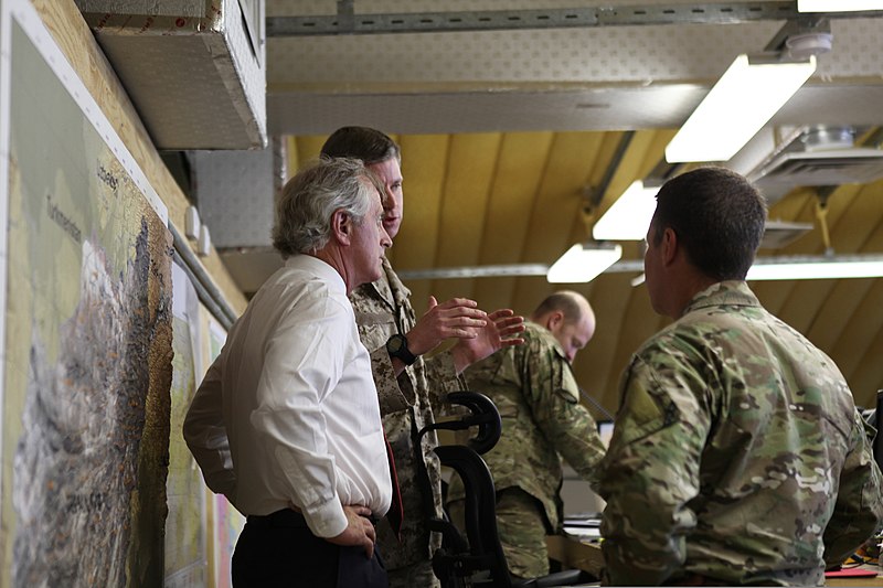 File:U.S. Sen. Bob Corker of Tennessee, left, receives a briefing on the NATO Special Operations Component Command-Afghanistan (NSOCC-A) Joint Operation Center July 7, 2013, at Camp Integrity, Afghanistan 130707-N-QV903-016.jpg