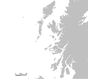 Kart over Treshnish Isles