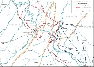 Maryland campaign, actions September 3 to 13, 1862 (Additional map 2)