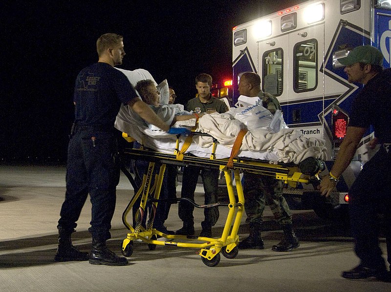 File:US Navy 080910-N-6266K-026 Air Force personnel assigned to the 6th Medical Group out of McDill Air Force Base, Tampa, Fla. and volunteers from the Disaster Medical Assistance Team (DMAT) assist in the evacuation of patients.jpg