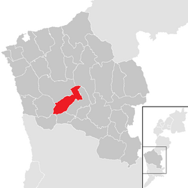 Poloha obce Unterwart v okrese Oberwart (klikacia mapa)