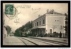 Valréas, la gare en 1909