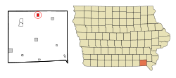 Location of Birmingham, Iowa