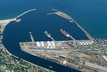 The Port of Ventspils is one of the busiest ports in the Baltic states. Ventspils osta.jpg