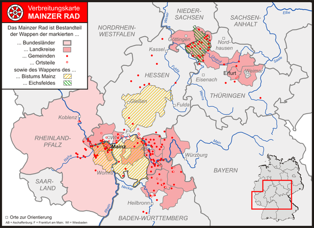 Verbreitung des Mainzer Rades