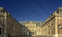 The Palace of Versailles where the 1919 discussions concerning Germany took place. Versailles Palace.jpg