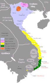 Vietnam in 17th century during the Trinh-Nguyen War Vietnam1650.GIF