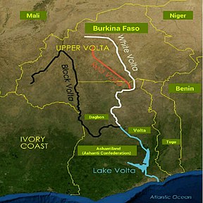 Volta river black white red descriptions and surrounding countries.jpg