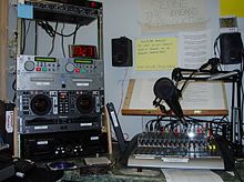 Original studio set-up in November 2004. WSCA-LP studio.jpg