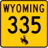 Wyoming Highway 335 marker