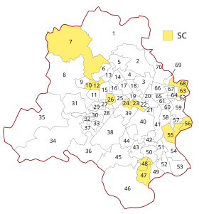 Constituencies of Delhi Wahlkreise zur Vidhan Sabha von Delhi.svg