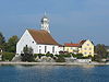 Blick auf Wasserburg (Bodensee) vom See aus