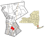 Westchester County New York incorporated and unincorporated areas Scarsdale highlighted.svg