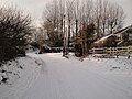 Kingates Lane, Whitwell, Isle of Wight seen three days after heavy snowfall on the island on 5 January 2010.