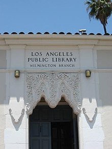 Wilmington Branch library detail WilmingtonBranch formerLosAngelesPublicLibrary detail June2008 sm1.jpg