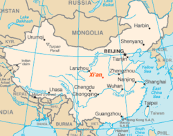 Položaj Xi'an u Kini