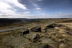 Saddleworth Moor, vues depuis Hollin Brown Knoll. Les corps de trois victimes ont été découverts dans cette région.