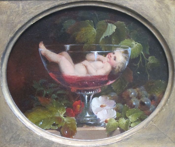 File:'Cupid in a Wine Glass' by Abraham Woodside, 1840s.JPG