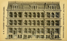 Bartlett-Hayward built the iron exterior of the 'Old' G. R. Vickers Building in 1854 'Old' G. R. Vickers Building - Baltimore - constructed 1854.png