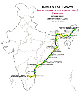 <span class="mw-page-title-main">New Tinsukia–SMVT Bengaluru Weekly Express</span>