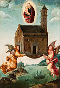 Überführung des Heiligen Hauses, wahrscheinlich Brügge, 1. Hälfte 16. Jh. – Bild c)