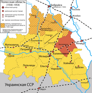 Василевичский район на карте