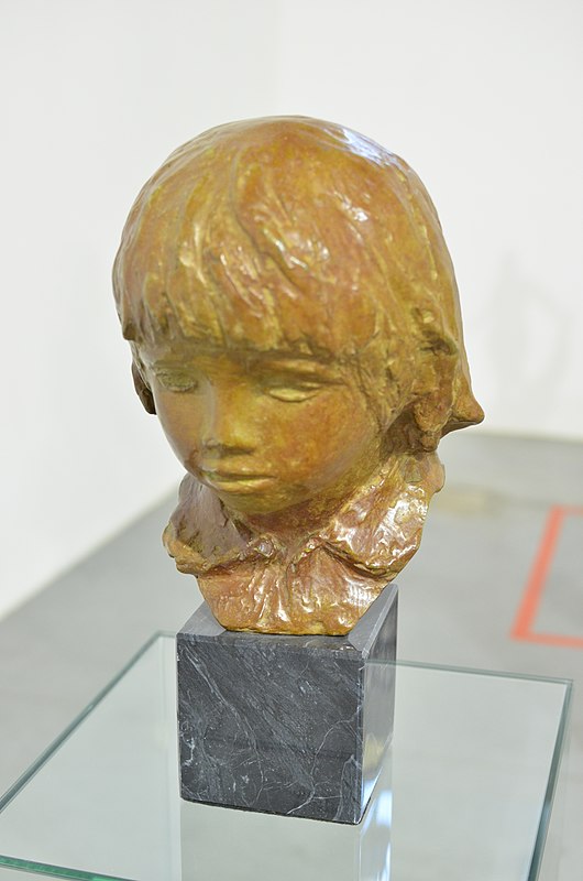 Огюст Ренуар «Голова дитини» (бронза, камінь)