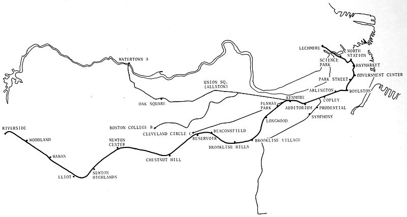 File:1972 MBTA Green Line map with Riverside Line highlighted.jpg