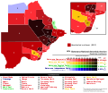 1974 Botswana National Assembly election - Results by constituency.svg