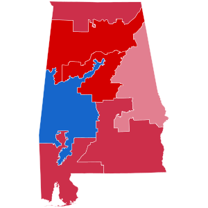 2008 US Presidential election in Alabama by congressional district.svg