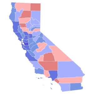 2010 California State Controller election results map by county.svg
