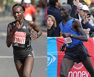 Mary Keitany e Daniel Wanjiru, os vencedores em 2017.