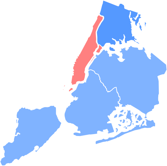 File:2021 NYC mayoral Dem primary results map by borough (first round).svg