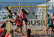 Deutsch: Beachhandball Weltmeisterschaften 2022; Tag 1: 21. Juli 2022 – Frauen, Vorrunde, Ungarn-Deutschland 0:2 (14:18, 17:20) English: 2022 Beach handball World Championships; Day 1: 21 July – Women Preliminary Round – Hungary-Norway 0:2 (14:18, 17:20)