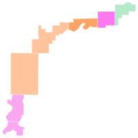 Results by county:
Deering--40-50%
Deering--30-40%
Reising--40-50%
Reising--30-40%
Hausman--30-40% 2022 Illinois 13th district Republican primary results map.svg