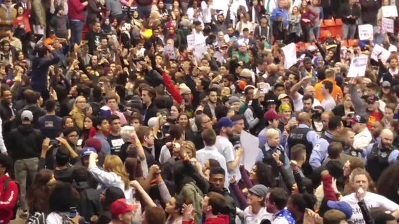 File:3 11 2016 Trump Rally at UIC Pavillion - Right after news of Trump's Postponement.webm