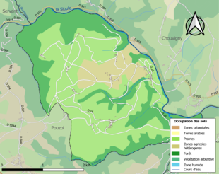 Mappa a colori che mostra l'uso del suolo.