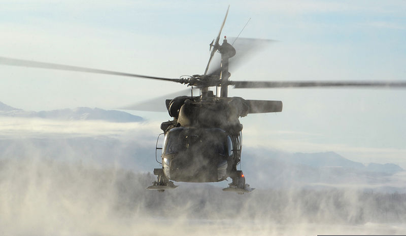 File:A U.S. Army UH-60 Black Hawk helicopter loaded with Soldiers assigned to the 1st Battalion, 501st Parachute Infantry Regiment, 4th Infantry Brigade Combat Team, 25th Infantry Division, U.S. Army Alaska lifts off 140307-F-LX370-157.jpg
