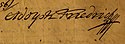 Adolf Frederick's signature