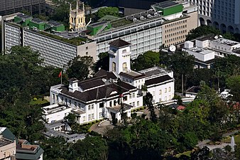 Government House, Hong Kong, reconstructed on the original roof in 1942 during the Japanese occupation[28]