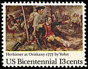 American Bicentennial - Battle of Oriskany - 13c 1977 issue U.S