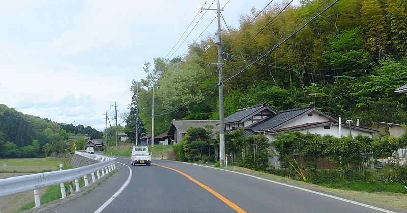 File:Anasawa Kurayoshicity Tottopref Tottopreprefectutral road 23 Kurayoshi Yura line.JPG