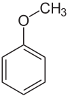 Structural formula of anisole