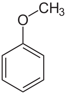 Anisole is the primary component of the floral fragrance of Nymphaea tenuinervia Anisol.svg