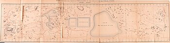 Ursprüngliche Topographie am Gelände des Central Park, Annual report of the Board of Commissioners of the Central Park (1858)