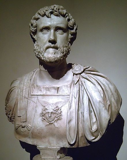 The bust of Antoninus Pius at the Museo del Prado, Madrid