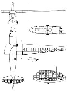 Risszeichnung der Antonow A-7