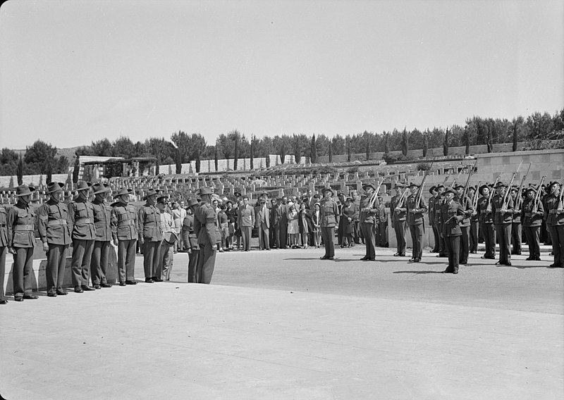 File:Anzac Day, Jerusalem, April 25, 1940. The guard of honour awaiting arrival of H.E. (i.e., His Excellency) the High Commissioner, Sir Harold MacMichael LOC matpc.20611.jpg