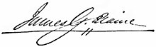 Blaines Unterschrift